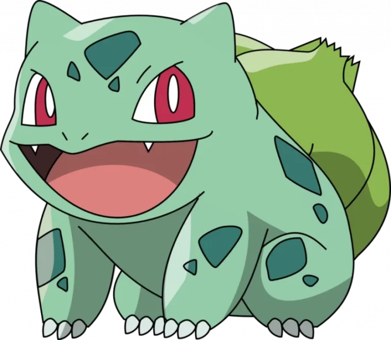 Pokemon Bulbasaur. Visual reference to understand the localization of Pokémon names.