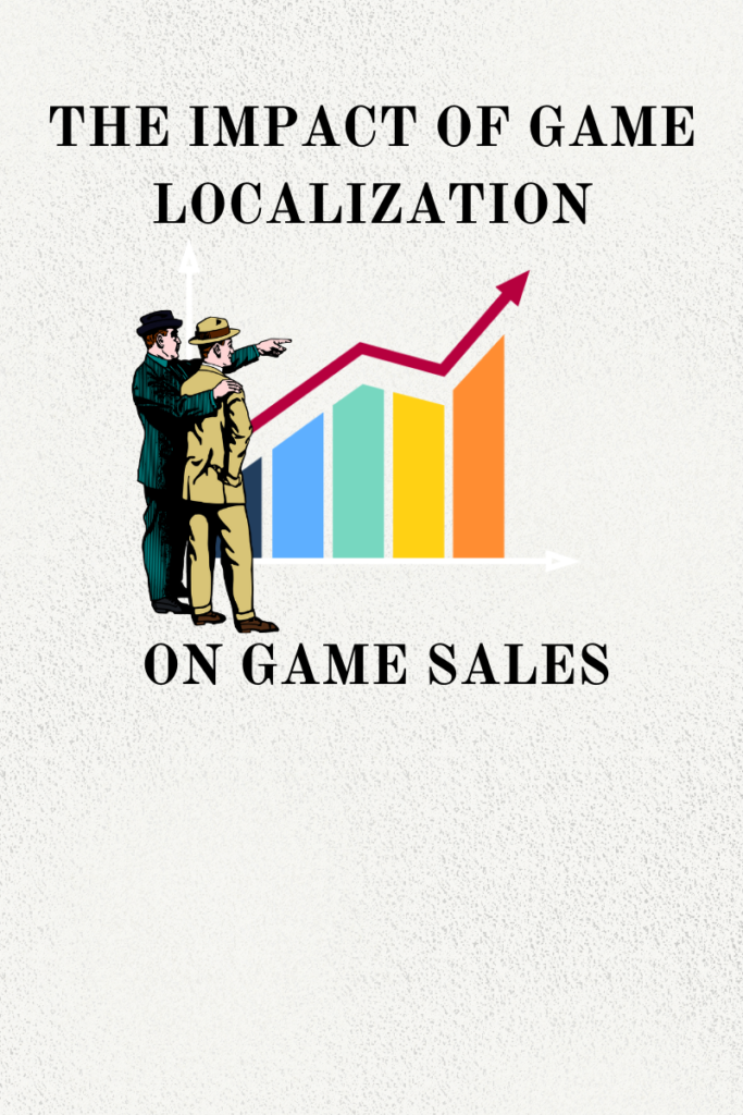 Poster with the title of the blog "The impact of game localization on game sales"