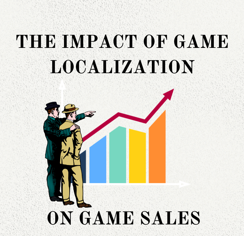 Poster with the title of the blog "The impact of game localization on game sales"